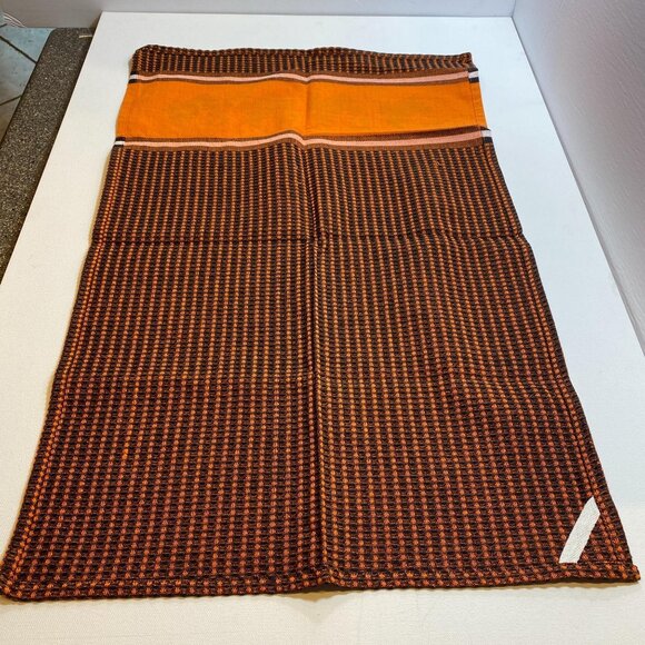 Vintage Halloween Dish Tea Towel Cotton 29" x 18.5" Witch Moon Black Orange - Picture 8 of 8